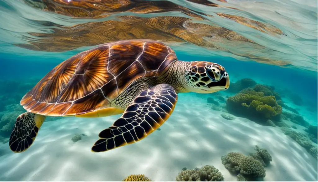 endangered sea turtle in Antigua and Barbuda