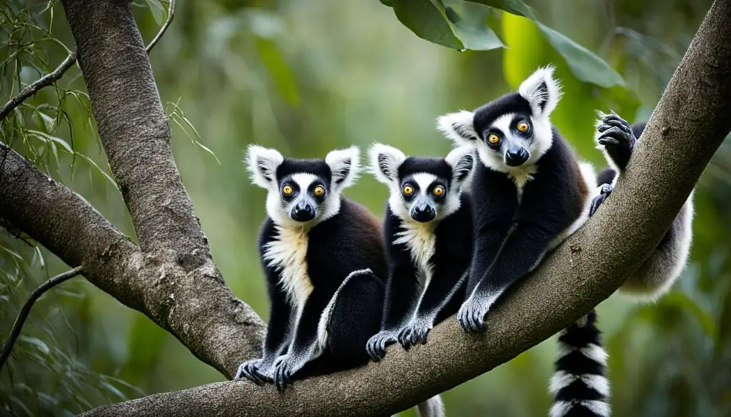 Indri lemurs